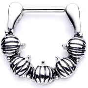 16G 5/16 Pumpkin Patch Halloween Septum Clicker