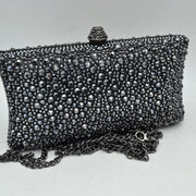 Rhinestone Embellished Box Clutch Bag with Removable Chain Strap
