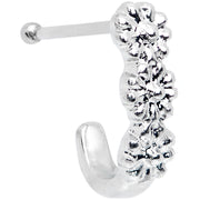 20G 3/8 Steel Daisy Chain Flower Faux Hoop Nose Bone