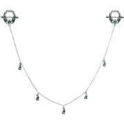 14G 9/16 Green Faux Opal Wreath Nipple Shield Dangle Nipple Chain