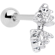 16G 1/4 Clear Gem Weightlifting Barbell Cartilage Tragus Earring