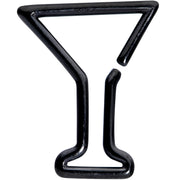 16G 5/16 Black Plated Bottoms Up Wine Glass Closure Ring