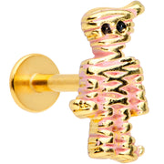 16G 5/16 Gold Tone Mummy Halloween Labret Monroe Tragus