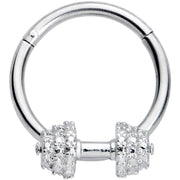 16G 3/8 Weightlifting Barbell Hinged Segment Ring