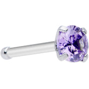 20G 1/4 Purple 3mm Gem Nose Bone