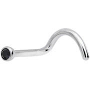 18G Black 2mm Grade 23 Titanium Press Fit Left Nose Ring Screw
