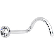 20G Clear 2.5mm Grade 23 Titanium Press Fit Left Side Nose Screw