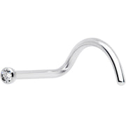 20G Clear 1.5mm Grade 23 Titanium Press Fit Left Side Nose Screw