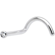 18G Clear 1.5mm Grade 23 Titanium Press Fit Left Side Nose Screw
