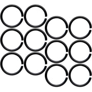 18G 5/16 Black Anodized Seamless Circular Ring Set of 12
