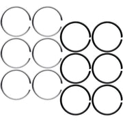 22G 5/16 Steel Black Anodized Seamless Circular Ring Set of 12