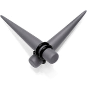 Grey Matte Acrylic Straight Taper Set 2G to 00G