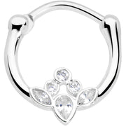 16G 3/8 Clear Gem Classic Cluster Septum Clicker