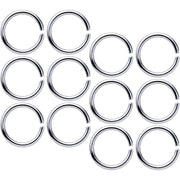 16G 5/16 Seamless Cartilage Ring Set of 12