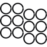 16G 5/16 Black Anodized Seamless Cartilage Ring Set of 12