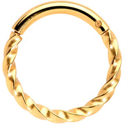 16G 5/16 Gold Tone Twisted Elegance Cartilage Clicker
