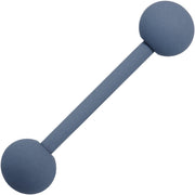 Gorgeous Grey Matte Barbell Tongue Ring 4mm Balls