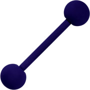 Nifty Navy Blue Matte Barbell Tongue Ring