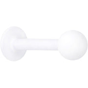 16G 5/16 White Acrylic Matte Labret Monroe Tragus
