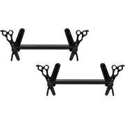 14G 9/16 Black Scissors Comb Barbell Nipple Ring Set