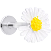 16G 5/16 White Daisy Flower Labret Monroe Tragus