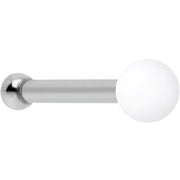 20G 1/4 White Matte 2mm Nose Bone