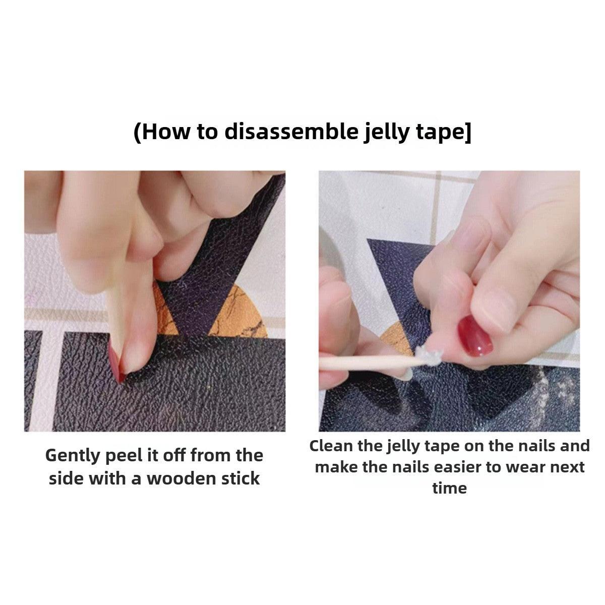 1051- Handmade press on nails fake nails removable Handmade Drawing Nails