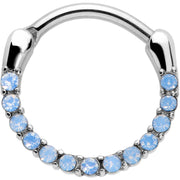16G 3/8 Light Blue Gem Paved Cartilage Clicker
