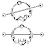14G 13/16 Double Mermaid Nautical Nipple Shield Set