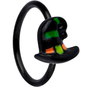 20G 5/16 Black Striped Witch Hat Halloween Nose Hoop