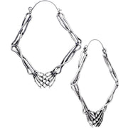 Skeletons Holding Hands Halloween Tunnel Plug Earrings