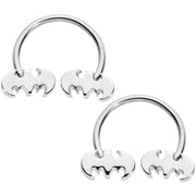 18G 3/8 Licensed DC Comics Batman Horseshoe Circular Barbell Set