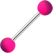 Pink Purple Ombre Soft Finish Barbell Tongue Ring