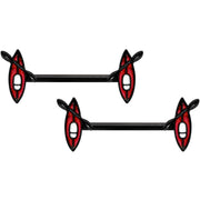 14G 9/16 Black Red Summer Kayak Boat Barbell Nipple Ring Set