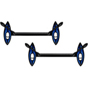 14G 9/16 Black Blue Summer Kayak Boat Barbell Nipple Ring Set