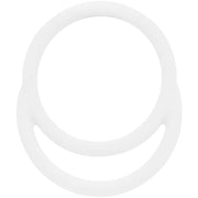 18G 3/8 White Matte Double Circle Hinged Segment Ring