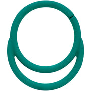 18G 3/8 Teal Matte Double Circle Cartilage Hinged Segment Ring