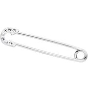 14G Clear Gem Punk Rock Safety Pin Industrial Barbell 38mm