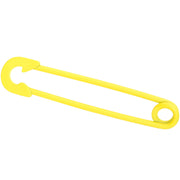 14G Yellow Matte Punk Rock Safety Pin Industrial Barbell 38mm