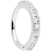 16G 5/16 Clear CZ Gem Forward Facing Closure Ring