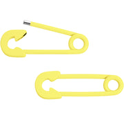 14G 3/4 Yellow Matte Punk Safety Pin Barbell Nipple Ring Set
