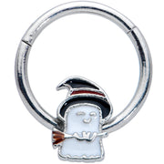 16G 3/8 Witch Hat Ghost Halloween Hinged Segment Ring