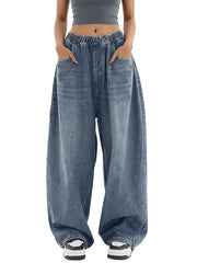 Women's High Rise Baggy Barrel Jeans Y2K Vintage