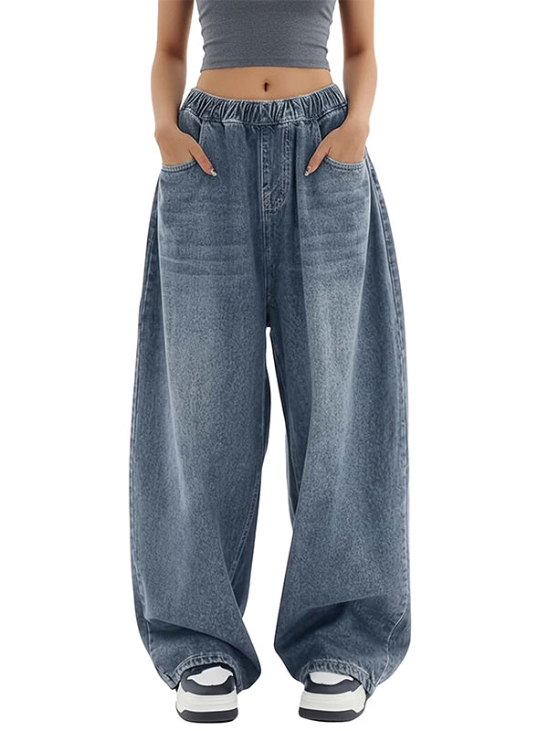 Women's High Rise Baggy Barrel Jeans Y2K Vintage