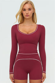 The Amara Long Sleeve T-shirt Shorts 2-Piece Set
