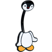 Black Baby Penguin Winter Double Mount Belly Ring