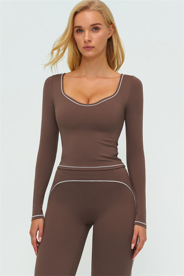 The Amara Long Sleeve T-shirt Flared Leggings 2-Piece Set