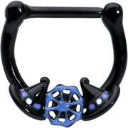 16G 5/16 Black Spider Web Witch Hat Halloween Cartilage Clicker
