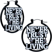 20G Licensed Beetlejuice Never Trust the Living Hoop Earrings