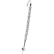 Clear CZ Gem Links Ear Cuff Bar Earring